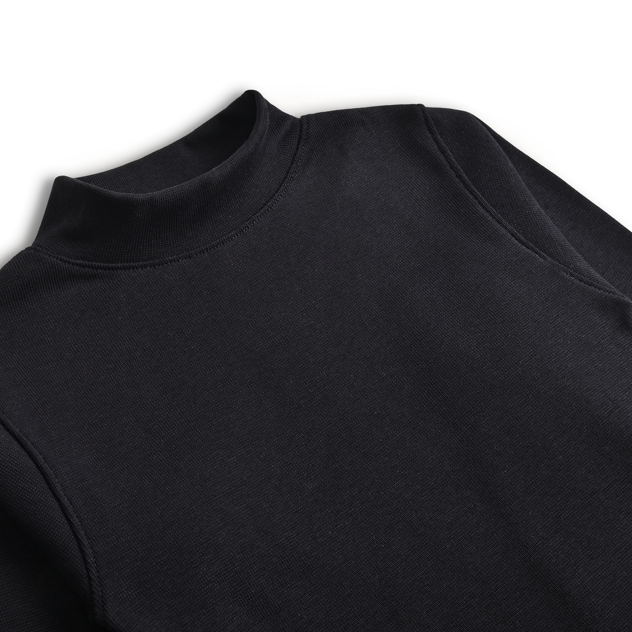 Bluish Black Mock Neck